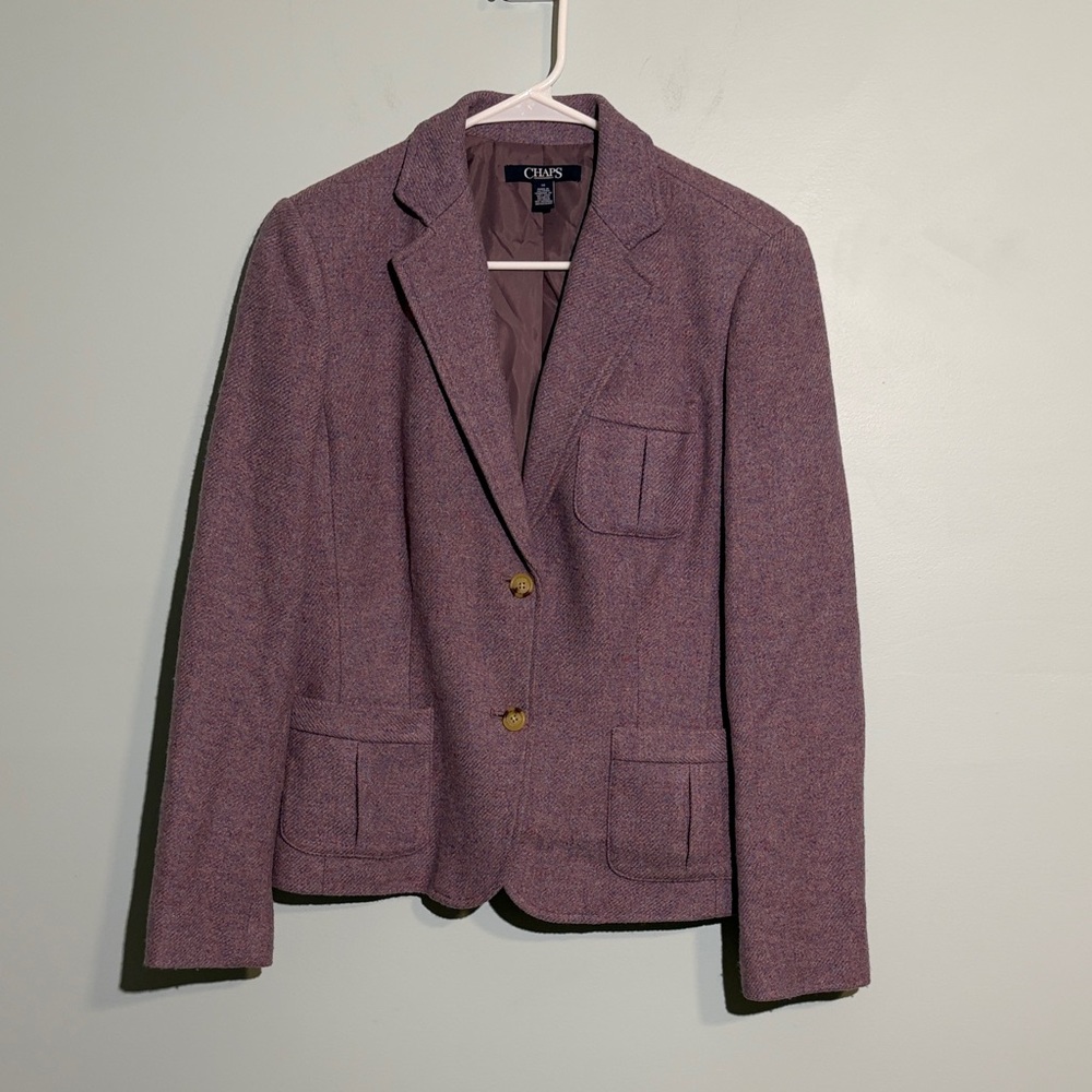 Chaps Wool Blend Women's Blazer Suit Coat Jacket Size 10 Office